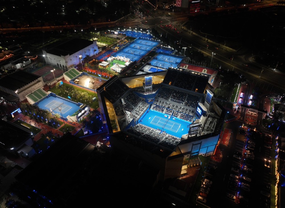Khalifa International Tennis and Squash Complex, Doha. General view