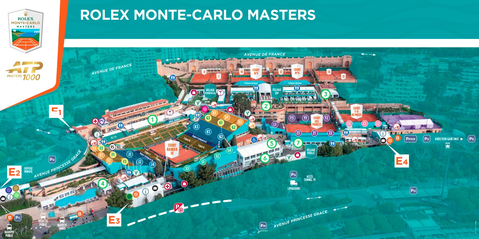 Rolex Monte-Carlo Grounds Map